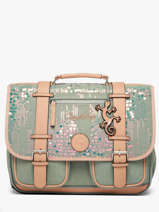 Satchel For Kids 2 Compartments Cameleon Pink vintage fantasy CA38
