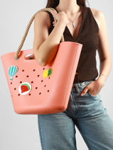Shoulder Bag Tutti Frutti Le voyage en panier Pink tutti frutti PM986-vue-porte