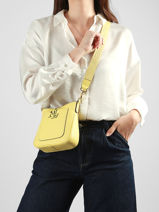 Leather Mini Cameryn Crossbody Bag Lauren ralph lauren Yellow cameryn 31982184-vue-porte