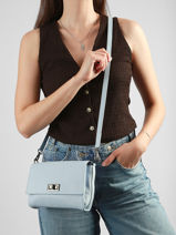 Shoulder Bag Caviar Leather Milano Blue caviar CA24061-vue-porte