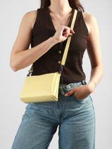 Shoulder Bag Caviar Leather Milano Yellow caviar CA25065-vue-porte