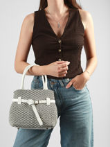 Shoulder Bag Raphia Milano White raphia RA260202-vue-porte