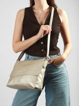 Shoulder Bag Soft Miniprix Gold soft MD5231-vue-porte