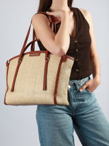 Shoulder Bag Demetra Valentino Beige demetra VBS9R901-vue-porte