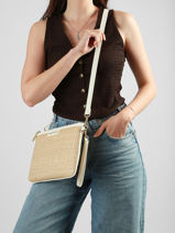 Sac Bandouli�re Demetra Paille Valentino Beige demetra VBS9R917-vue-porte