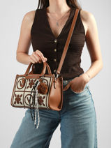 Handbag Tyle Valentino Brown tyle VBS9XF05-vue-porte