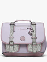 Satchel For Kids 3 Compartments Cameleon Violet vintage fantasy CA41