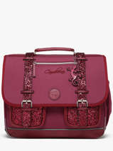 Cartable Enfant 3 Compartiments Vintage Fantasy Cameleon Violet vintage fantasy CA41