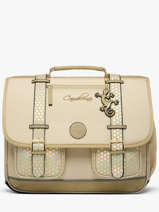 Satchel For Kids 3 Compartments Cameleon Beige vintage fantasy CA41