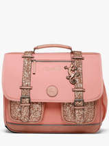 Satchel For Kids 3 Compartments Cameleon Pink vintage fantasy CA41