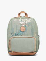 Sac � Dos 1 Compartiment Cameleon Vert vintage fantasy SD33