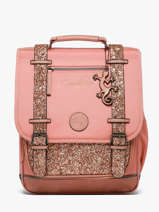Sac � Dos 2 Compartiments Cameleon Rose vintage fantasy SD39