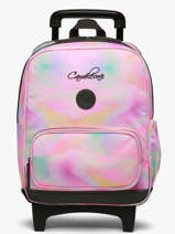 2-compartment Wheeled Schoolbag Cameleon Pink vintage fantasy SR40