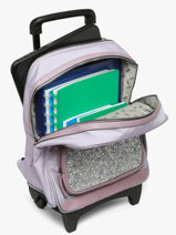2-compartment Wheeled Schoolbag Vintage Fantasy Cameleon Violet vintage fantasy SR40-vue-porte