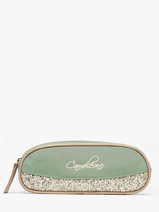 Pencil Case For Kids 2 Compartments Vintage Fantasy Cameleon Green vintage fantasy TROU
