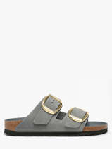 Mules En Cuir Birkenstock Gris accessoires 1032071