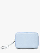 Wallet Leather Paul marius Blue lavande ALICELAV