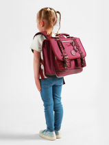 Cartable Enfant 2 Compartiments Vintage Fantasy Cameleon Violet vintage fantasy CA35-vue-porte