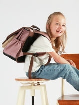 Satchel For Kids 2 Compartments Cameleon Brown vintage fantasy CA38-vue-porte