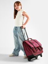 Cartable � Roulettes 3 Compartiments Vintage Fantasy Cameleon Violet vintage fantasy CR41-vue-porte