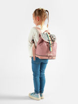 1 Compartment Backpack Vintage Fantasy Cameleon Pink vintage fantasy SD25-vue-porte