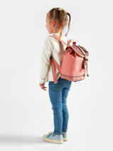 Sac � Dos 1 Compartiment Vintage Fantasy Cameleon Rose vintage fantasy SD25-vue-porte