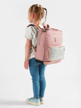 1 Compartment Backpack Cameleon Pink vintage fantasy SD33-vue-porte