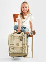 Sac � Dos 2 Compartiments Cameleon Beige vintage fantasy SD39-vue-porte