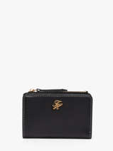 Wallet Leather Tommy hilfiger Black th script AW18490