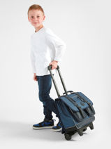 Wheeled Schoolbag 2 Compartments Vintage Color Cameleon Blue vintage color CR38-vue-porte