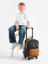 2-compartment Wheeled Schoolbag Vintage Urban Cameleon Blue vintage urban SR40-vue-porte