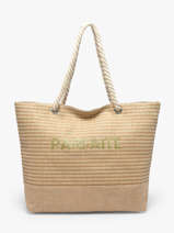 Sac Port� �paule Plage Polyester Gerard pasquier Beige plage P26095