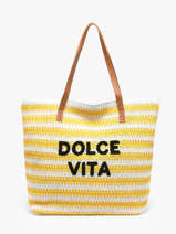 Sac Port� �paule Plage Gerard pasquier Jaune plage P26034