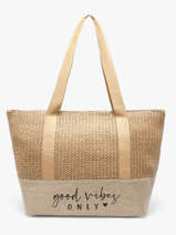 Sac Port� �paule Plage Polyester Gerard pasquier Marron plage P25021