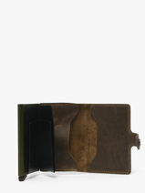 Vintage Leather Card Holder Secrid Brown vintage MV-vue-porte