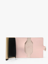 Leather Original Card Holder Secrid Pink original MO-vue-porte