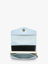 Card Holder Leather Secrid Blue pebble EPE-vue-porte