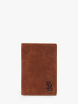 Wallet Leather Serge blanco Brown brooklyn BRO21019