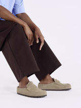 Mocassins Naples En Cuir Birkenstock Marron men 1029675-vue-porte