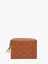 Porte-monnaie Cuir Biba Marron wallet KAT2L