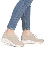 Sneakers Semelle Compens�e Remonte Beige women 60-vue-porte