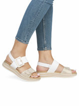 Sandales En Cuir Remonte Blanc women 80-vue-porte