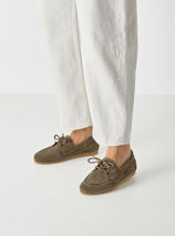 Chaussures Bateau En Cuir Tamaris Vert women 44-vue-porte