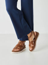 Sandales En Cuir Tamaris Marron women 46-vue-porte