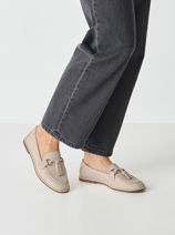 Mocassins En Cuir Tamaris Beige women 46-vue-porte