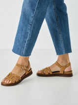 Sandales En Cuir Tamaris Marron women 46-vue-porte