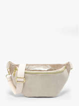 Sac Banane Ines de laure Beige velours 1685186