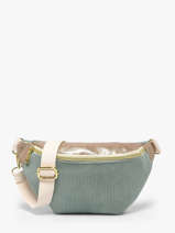Sac Banane Ines de laure Bleu velours 1685186