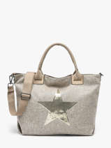Sac Port� Main Star Polyester Ines de laure Beige star 1685161
