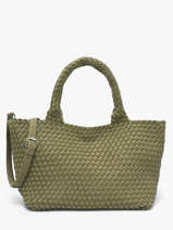 Satchel Tresse Nylon Knit & woven Green tresse M2581